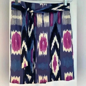 Talbots Women’s Petite Abstract Print Pencil Stretch Cotton Blend Skirt Size 2P